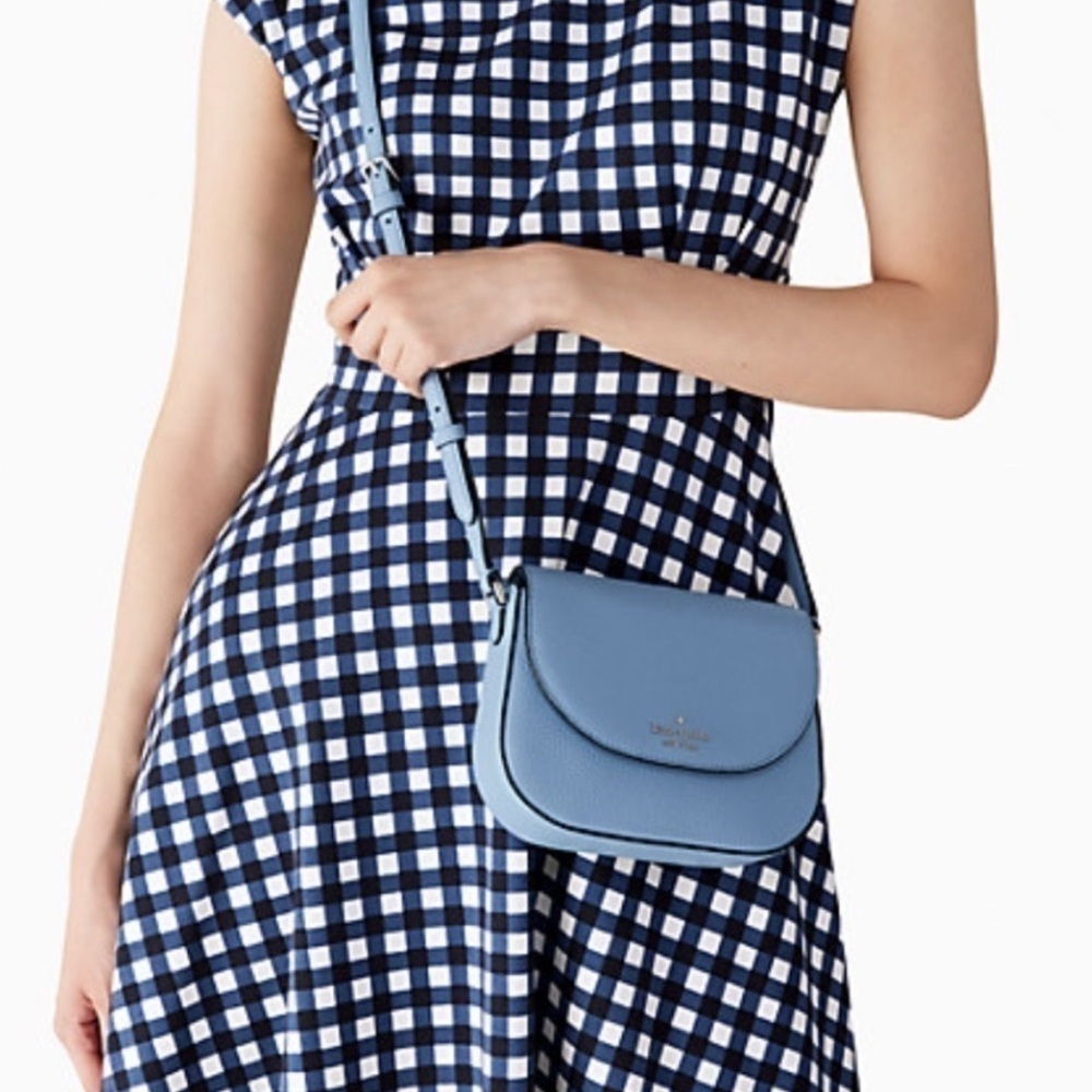 Kate Spade ♠️ Lilac Crossbody Bag with Flap Closure